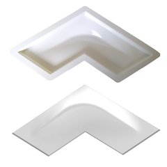 FORMA 3D GESSO BOOMERANG EM ABS 2MM GESSO/CIMENTO 3D IN217 40X17CM na internet