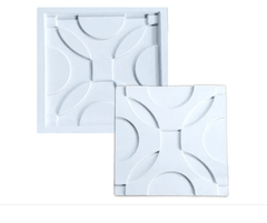 FORMA 3D MOLDE PARA GESSO 3D MURALTA 50X50CM EM ABS 2MM GESSO / CIMENTO 3D IN268 - loja online