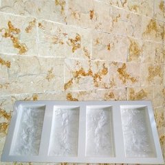 FORMA MOLDE PARA GESSO 3D TIJOLINHO RÚSTICO 20X10CM EM ABS 2MM GESSO / CIMENTO 3D IN273