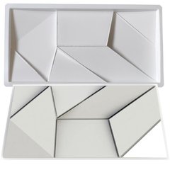 FRETE GRÁTIS KIT 2 FORMA MOLDE GESSO 3D SCALENO 54X27CM EM ABS 2MM GESSO / CIMENTO 3D IN288 - comprar online