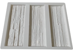 2 Forma 3d gesso 3 Madeiras 38x14cm ABS 2mm Madeira Rústica Molde para Gesso/Cimento/Concreto 3d IN293 na internet