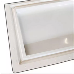 Forma 3d Fazer Borda de Piscina/Pingadeira Lisa Reta 99,5x18cm Boleado Duplo ABS 2mm Molde para cimento/concreto IN438 na internet