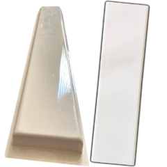 Forma 3d Fazer Borda de Piscina/Pingadeira Lisa Reta 99,5x23cm Boleado Duplo ABS 2mm Molde para cimento/concreto IN439 - loja online