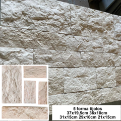 Molde 3d 5 Tijolo Rock face Travertino ABS 2mm Fôrma 3d para cimento/concreto/gesso 3d IN477 na internet