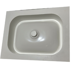Molde Para Fazer Cuba Pia de Banheiro Grande Fôrma de Cuba 46x31x9,5cm ABS 2mm IN555 na internet