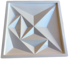 Molde Gesso 3d Diamantada Grande 50x50cm Abs Virgem Molde Gesso/cimento IN684 - comprar online