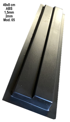 Forma 3d Moldura Sanca Roda Teto Escadinha 49x8cm 2 degraus Abs Molde para gesso 3d 628 MD 05