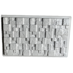 Forma 3d Gesso Mosaico Rústico 46,5x28cm ABS 2MM Molde Para Gesso/Cimento/Concreto IN616 - loja online