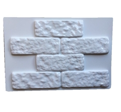 2 Forma Molde 3d Tijolinho Rústico Montado 46x32cm ABS 2mm Molde para gesso/Cimento/Concreto/Gesso IN603 na internet