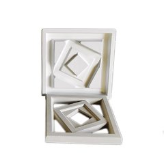 2 FORMA 3D COBOGÓ ELEMENTO VAZADO DUPLA FACE 35X35CM ABS 2MM MOLDE PARA GESSO OU CIMENTO/CONCRETO IN329 na internet