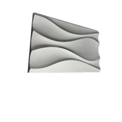 Forma 3d Gesso Ondas 48X28cm ABS 2mm Molde Para Gesso/Cimento/Concreto 3d IN634 na internet