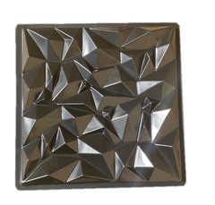 Forma Gesso 3d Prisma 38x38cm ABS 1,5mm Molde para gesso/cimento IN645
