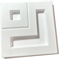 2 Forma 3d Fazer Cobogó Elemento Vazado Erus 40x40cm Dupla Face ABS 3mm RESISTENTE IN540 - comprar online