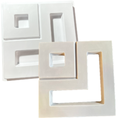 2 Forma 3d Fazer Cobogó Elemento Vazado Erus 40x40cm Dupla Face ABS 3mm RESISTENTE IN540 na internet