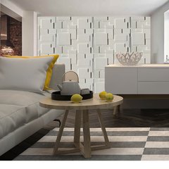 Imagem do Forma 3d Gesso Mosaico Liso 50x35cm ABS 2MM Molde Para Gesso/Cimento/Concreto IN317