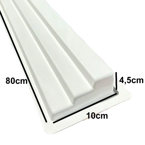 Forma 3d Molduras Sanca Roda Teto 3 Degraus Grande 80x10cm Molde Para gesso/cimento 3d IN530 - comprar online