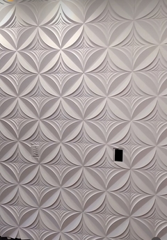 2 Forma 3d Gesso Floral 4d 40X40cm ABS 2mm Molde Para Gesso/Cimento/Concreto 3d IN675 na internet