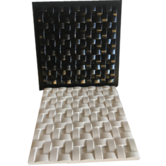Molde Gesso 3d Trançadinha 28x28cm Abs Virgem Forma Para Gesso/cimento IN666