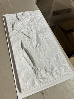 Forma 3d Pedra Natural Rústica Tipo Travertino Rock Face Grande 59x29cm ABS 2mm Molde Para Gesso/Cimento/Concreto IN525-A - comprar online