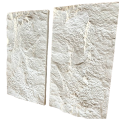 Imagem do Forma 3d Pedra Natural Rústica Tipo Travertino Rock Face Grande 59x29cm ABS 2mm Molde Para Gesso/Cimento/Concreto IN525-A