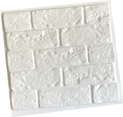 Forma 3d Gesso Tijolinho Rústico Montado 31x33cm ABS Gesso e Cimento IN531 - comprar online
