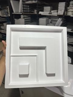 2 Forma 3d Fazer Cobogó Elemento Vazado Erus 40x40cm Dupla Face ABS 3mm RESISTENTE IN540 - loja online