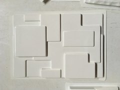 Forma 3d Gesso Mosaico Liso 50x35cm ABS 2MM Molde Para Gesso/Cimento/Concreto IN317 - loja online