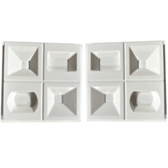 2 Forma 3d Para Fazer Cobogó Elemento Vazado Four 40x40cm Dupla Face ABS 2MM IN553 - comprar online
