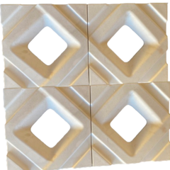 2 Forma Molde 3d Cobogó Elemento Vazado 30x30cm Dupla Face ABS 2mm IN420 - INNOVE3D