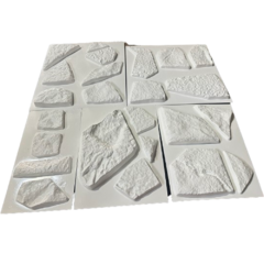 Kit Forma 3d Molde Mosaico Pedra Moledo ABS 2mm Molde para cimento/concreto/gesso 3d IN467 na internet