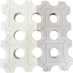 2 Forma 3d Cobogó Elemento Vazado India 29x29cm Dupla Face ABS 2mm IN483 - loja online