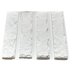 Forma 3d 4 Tijolo Rockface Travertino Grande 39x10cm ABS 2mm Molde Para Gesso/Cimento/Concreto IN486 - comprar online