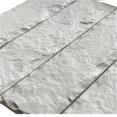 Forma 3d 4 Tijolo Rockface Travertino Grande 39x10cm ABS 2mm Molde Para Gesso/Cimento/Concreto IN486
