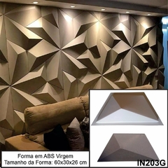 6 Forma 3d Trapezio Gigante 58x29x25cm ABS Virgem 2mm Molde para Gesso/Cimento/Concreto 3d IN203G