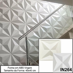 2 Forma 3d Colinas 40x40cm ABS 2mm Molde para cimento/concreto/gesso 3d IN264