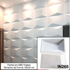 FORMA MOLDE GESSO 3D CANOINHA 50X30CM EM ABS 2MM GESSO / CIMENTO 3D IN266