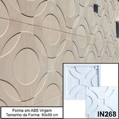 FORMA 3D MOLDE PARA GESSO 3D MURALTA 50X50CM EM ABS 2MM GESSO / CIMENTO 3D IN268