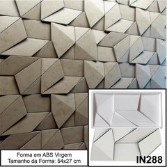 FRETE GRÁTIS KIT 2 FORMA MOLDE GESSO 3D SCALENO 54X27CM EM ABS 2MM GESSO / CIMENTO 3D IN288