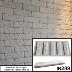 2 Forma 3d Molde gesso 3d Tijolinho Rústico 24x8CM ABS 2MM Molde para gesso/cimento/concreto 3d IN289