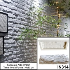 20 Forma Molde Gesso 3D Tijolinho Rústico 29x10cm IN314 em ABS Virgem 2mm IN314