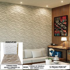Forma 3d Gesso Traços 50x40 em Abs Virgem 2mm Gesso/Cimento 3d IN328