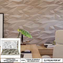 Forma 3d Diamantes 80x40cm ABS 2mm Molde Para Gesso/Cimento/Concreto IN346 - comprar online