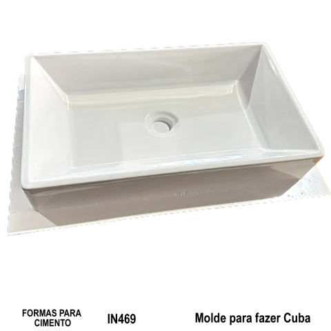 Molde Para Fazer Cuba Pia de Banheiro Grande 45,5x29,5cm Fôrma de Cuba ABS 2mm IN469