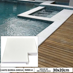 Forma Molde 3d Canto da Borda de Piscina Grega 20cm Abs 2mm IN500-A na internet