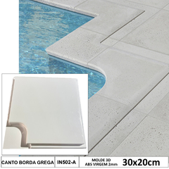 Forma Molde 3d Canto da Borda de Piscina Grega 20cm Abs 2mm IN502-A - comprar online