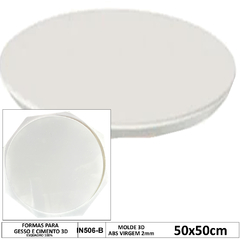 Forma 3d Molde Placa Lisa Redonda 40cm 50cm e 55cm Forma para Fazer Bancada De Mesa IN506