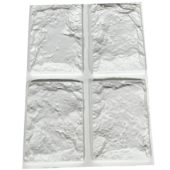 Kit 4 Forma 3d Molde Mosaico Pedra Natural Moledo 27,5x18cm ABS 2mm Molde para cimento/concreto/gesso 3d IN522