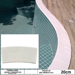 Forma 3d Borda de Piscina Curva ou Redonda de 4 Metros 20cm ABS 2mm Molde para cimento/concreto IN569-20 - comprar online