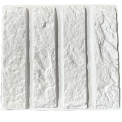 Forma 3d 4 Tijolinho Rústico Rock Face 43x9,5cm ABS 2mm Molde Para Gesso/Cimento/Concreto IN572 - INNOVE3D