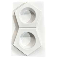 2 Forma 3d Para Fazer Cobogó Elemento Vazado Vizon 39x20cm Dupla Face ABS 2MM IN573 na internet